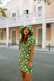 CARLA mini dress - Green floral
