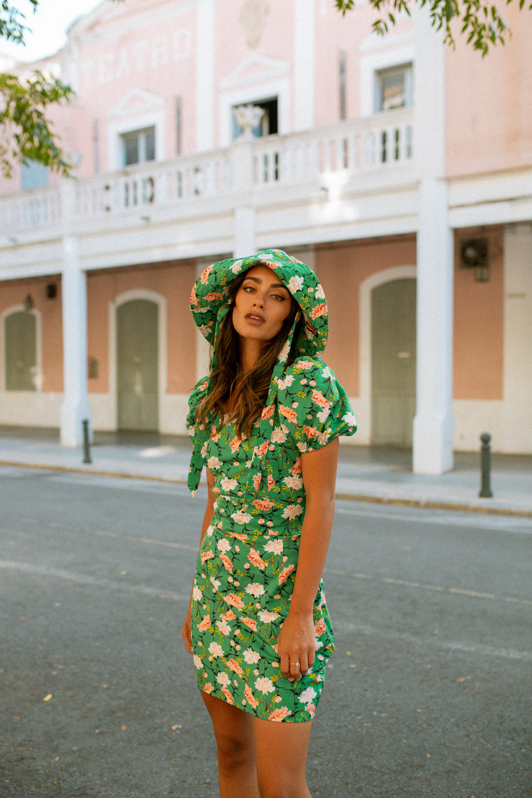 BRIMA Bucket Hat - Green floral