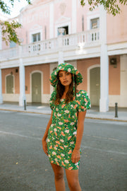 CARLA mini dress - Green floral