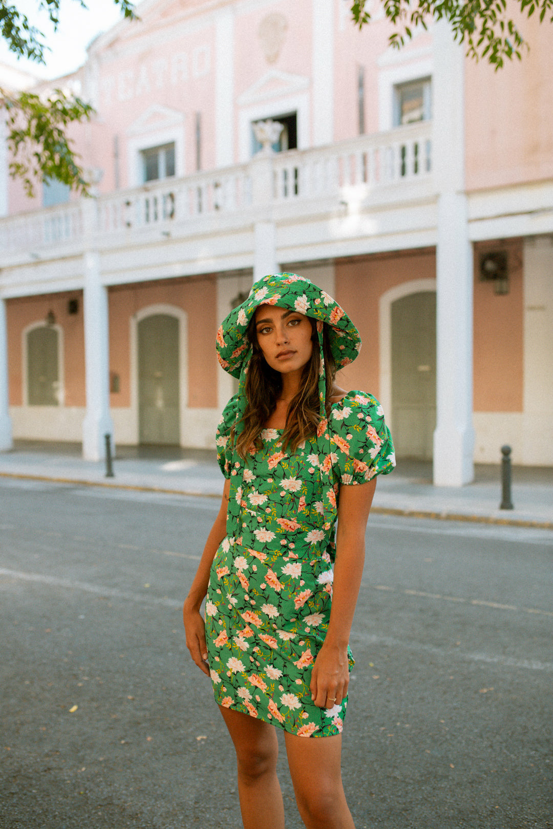 BRIMA Bucket Hat - Green floral