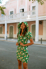 CARLA mini dress - Green floral