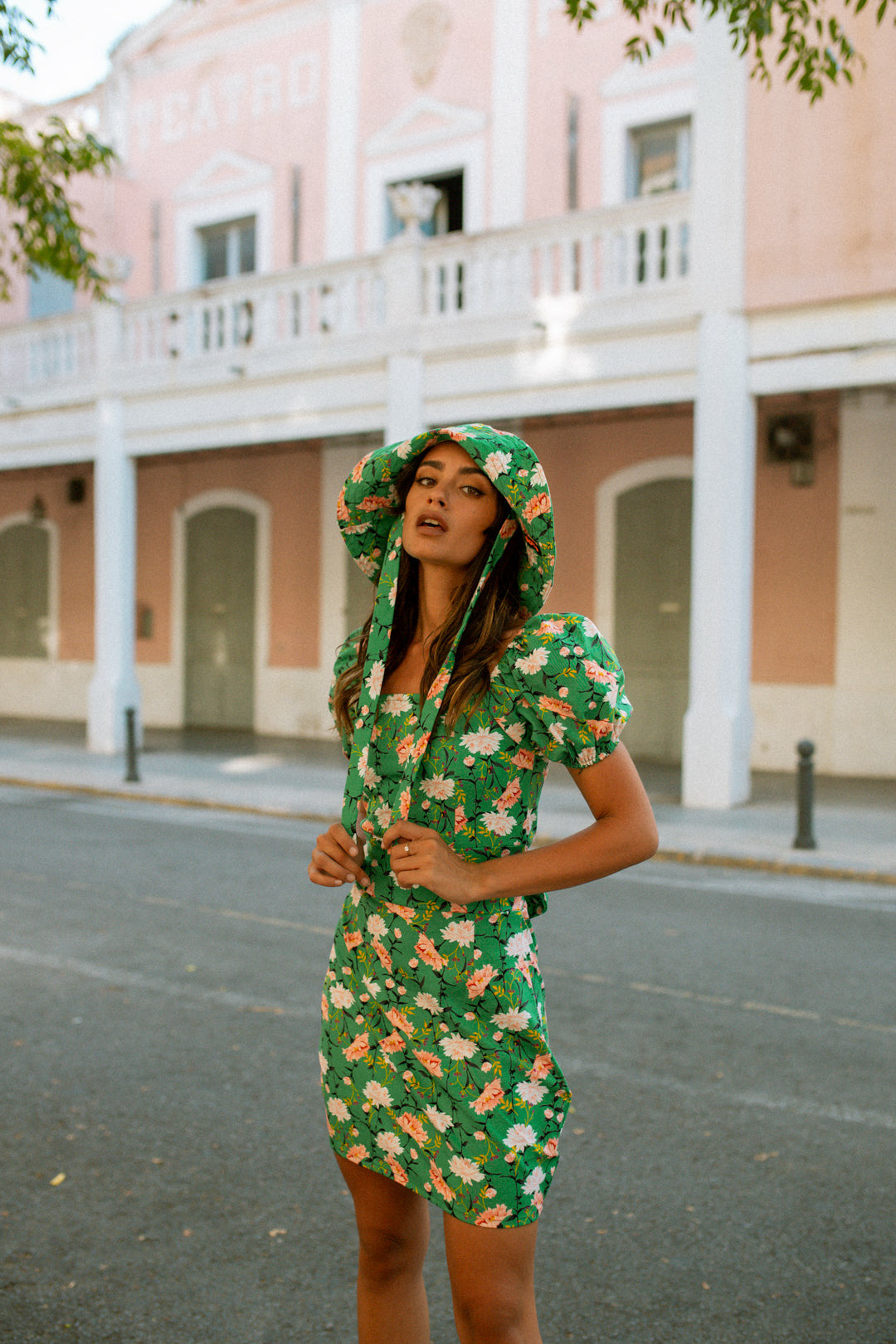 BRIMA Bucket Hat - Green floral