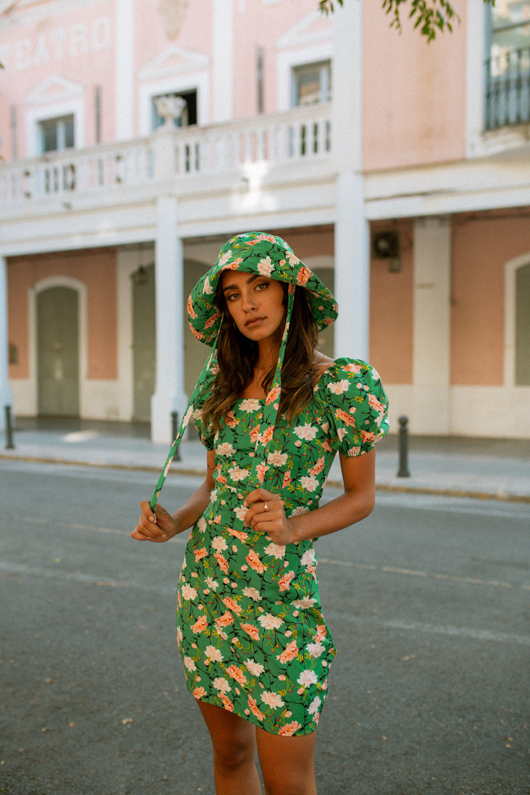 CARLA mini dress - Green floral