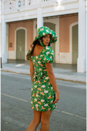 CARLA mini dress - Green floral