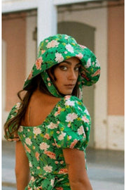 BRIMA Bucket Hat - Green floral