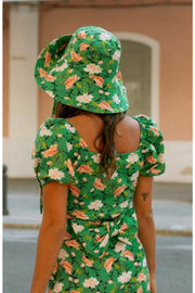 BRIMA Bucket Hat - Green floral