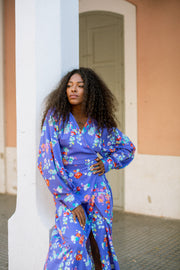VIOLETTA wrap dress - Purple