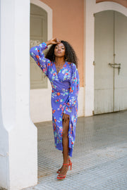 VIOLETTA wrap dress - Purple