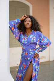 VIOLETTA wrap dress - Purple