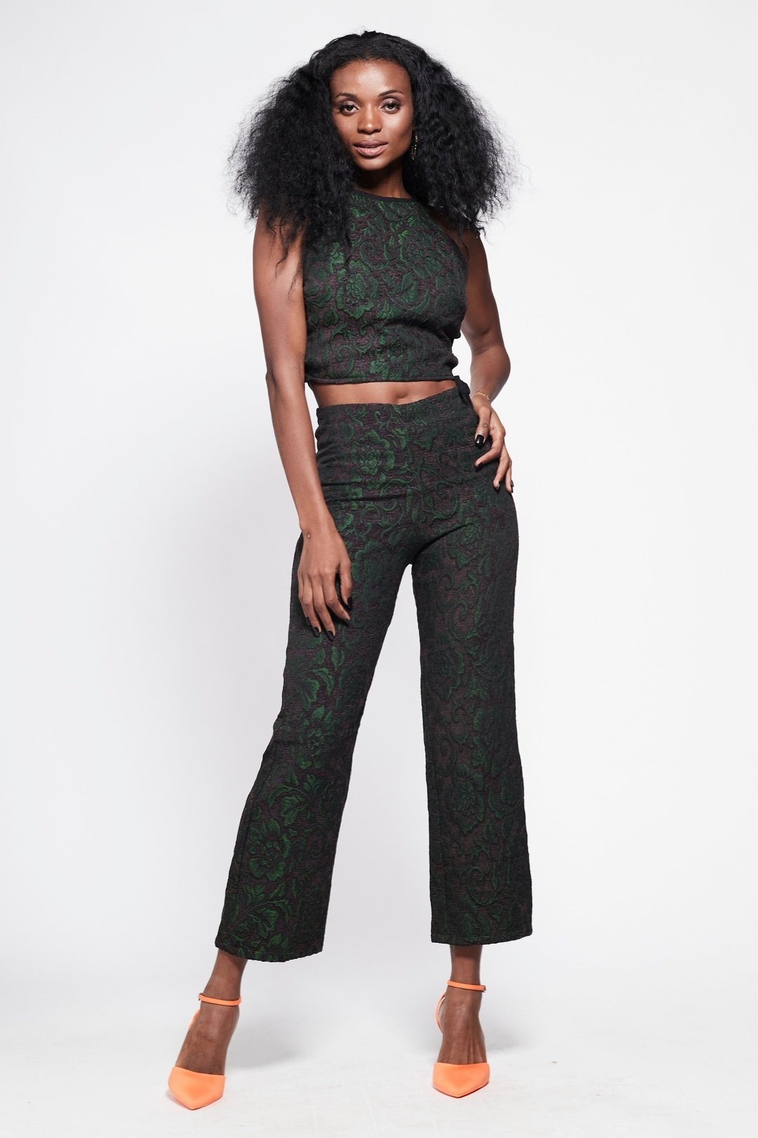 Green snake print discount pants