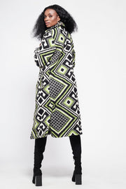 GREEN GEO Trench Jacket
