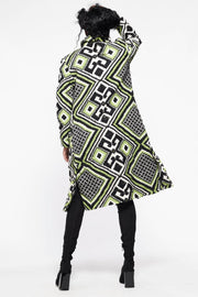 GREEN GEO Trench Jacket