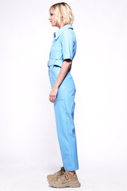 HEIDI Sky Blue Retro Jumpsuit