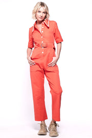 HEIDI Retro Jumpsuit - Bright Red