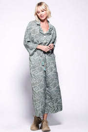 PYJAMA Jumpsuit - Giant Green Leaf