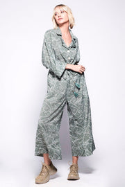 PYJAMA Jumpsuit - Giant Green Leaf