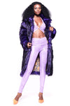 BUFFY Faux Fur Coat - Purple Rain