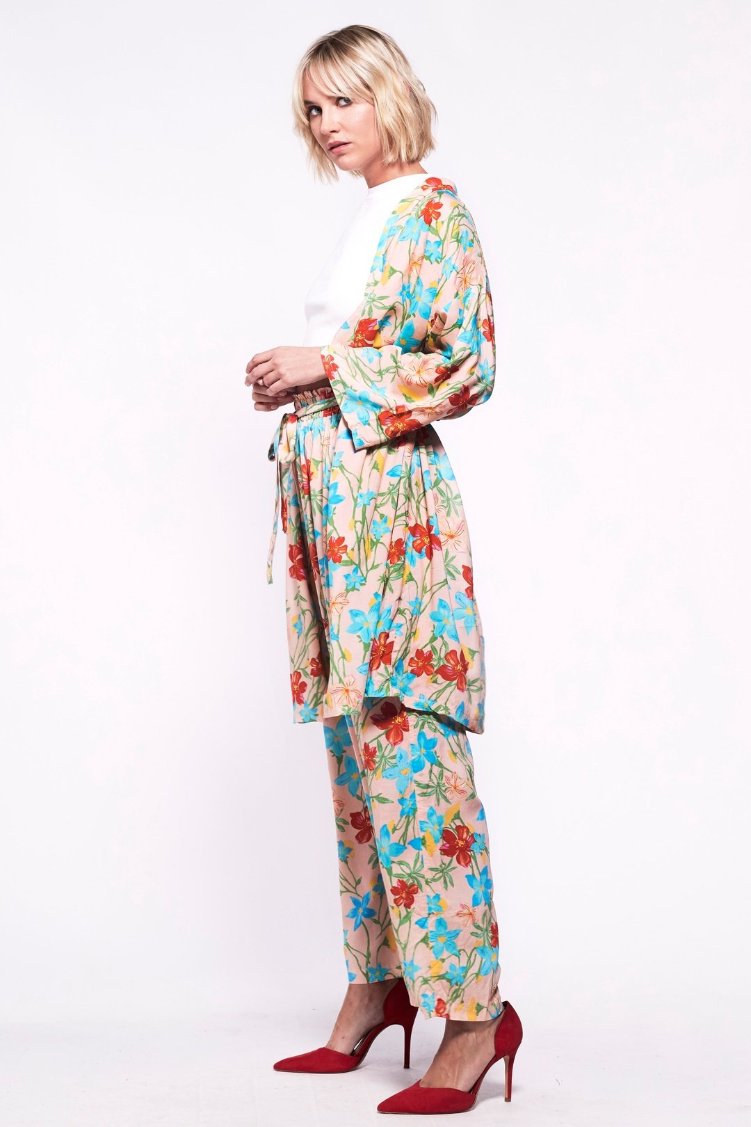 FORTY WINKS Tropical Peach Kimono Twinset