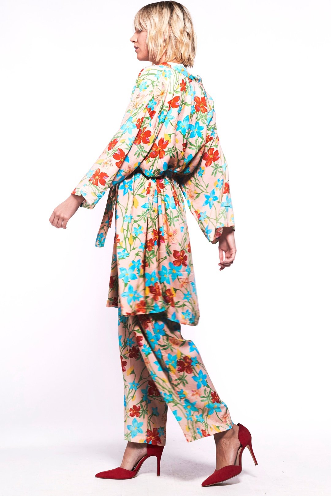 FORTY WINKS Tropical Peach Kimono Twinset