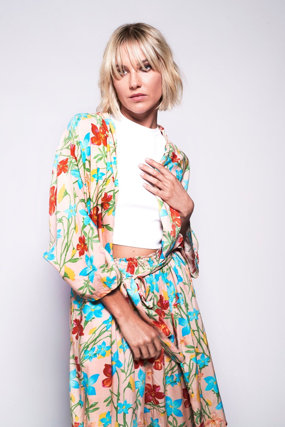 FORTY WINKS Tropical Peach Kimono Twinset