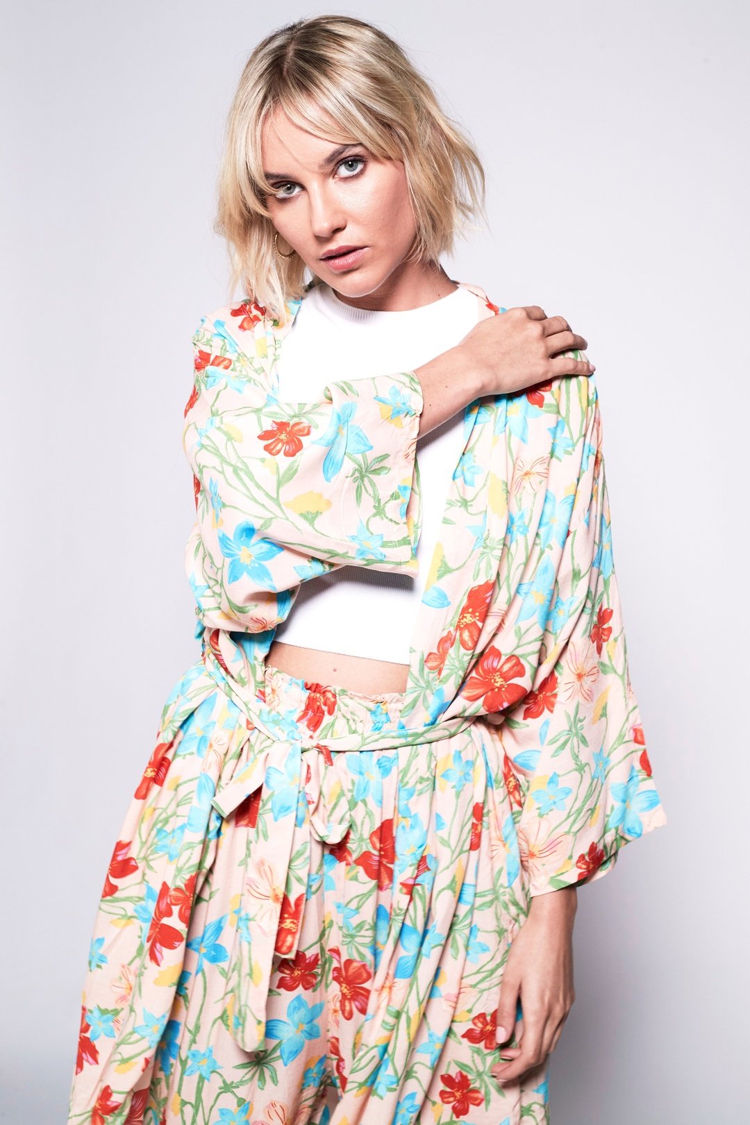 FORTY WINKS Tropical Peach Kimono Twinset