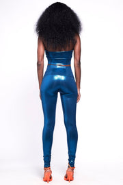 AGNETHA Petrol Blue Disco Pants