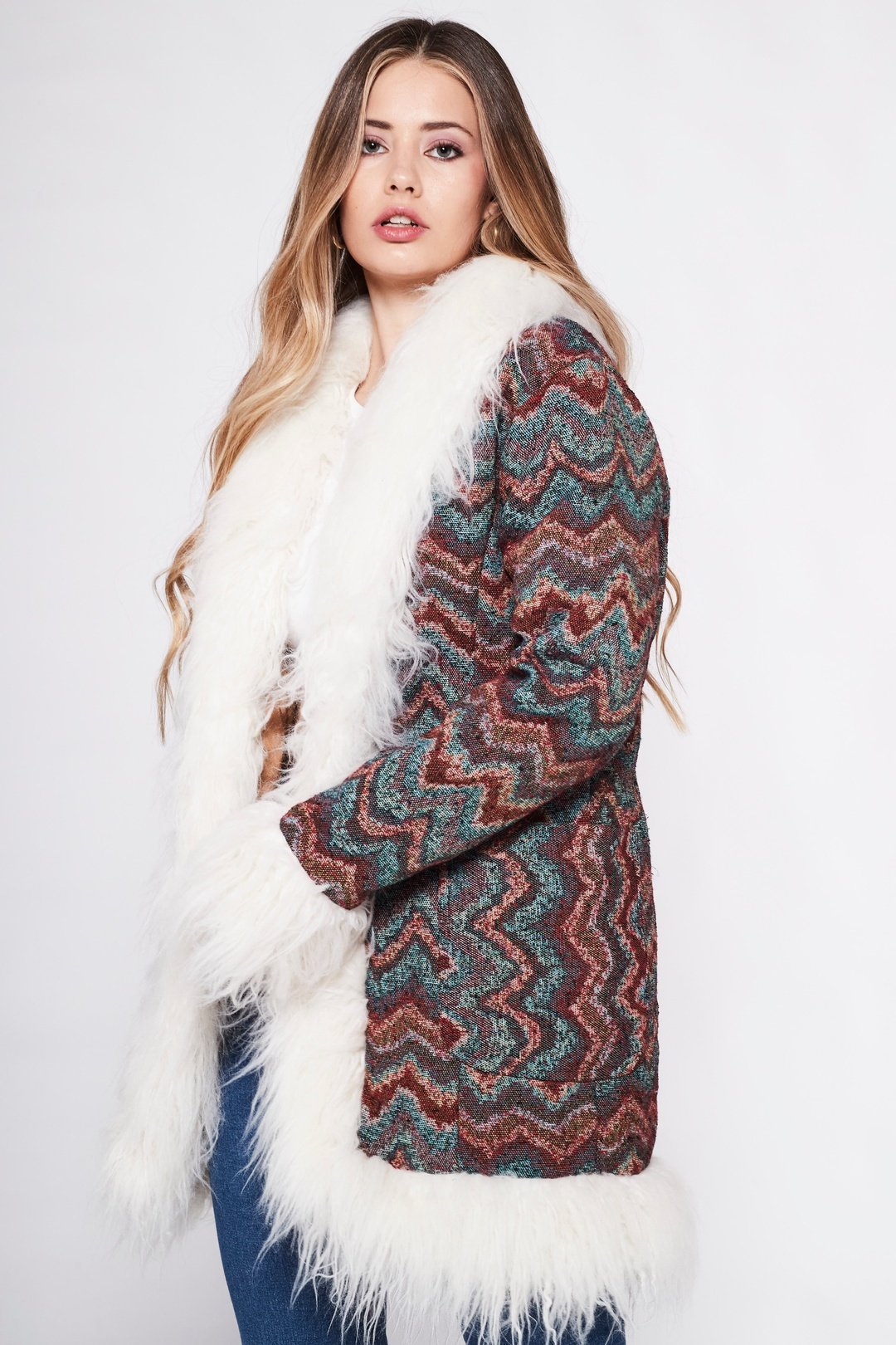 BONNIE Afghan Coat in Desert Rose