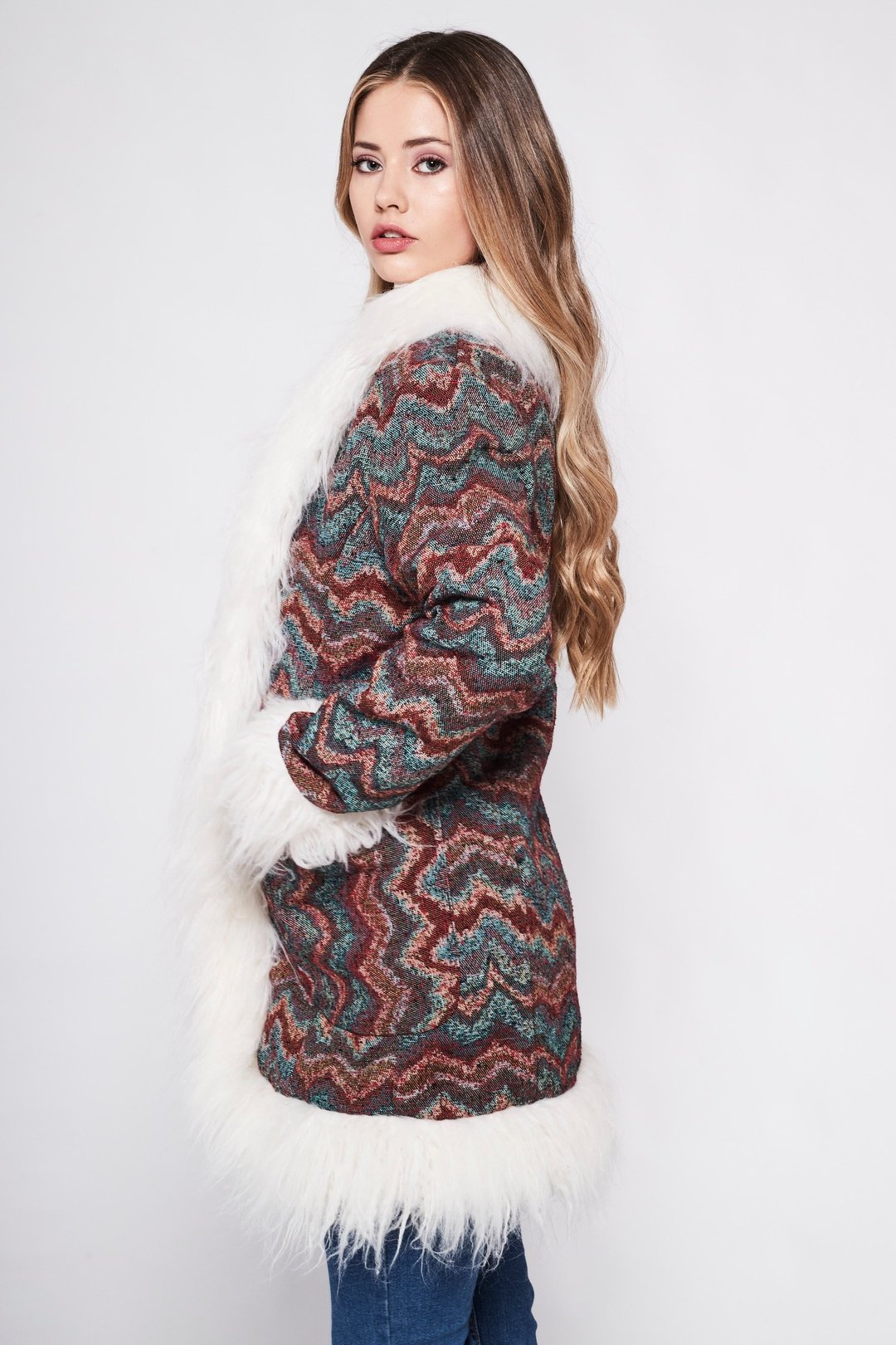 BONNIE Afghan Coat in Desert Rose