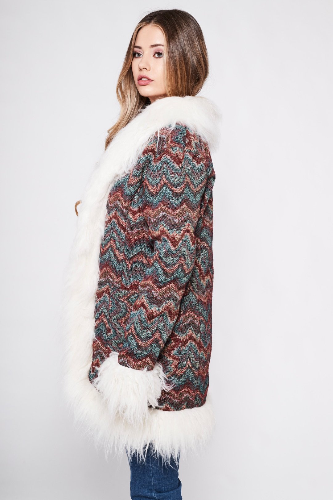 BONNIE Afghan Coat in Desert Rose