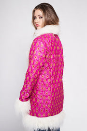 BONNIE Afghan Coat Hot Pink