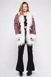 BONNIE Afghan Coat Purple