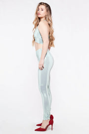 AGNETHA Mermaid baby blue Disco Pants