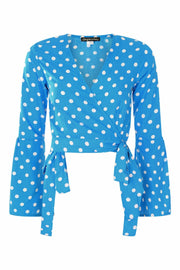 Pebble Polka dot Wrap Top - OOTO