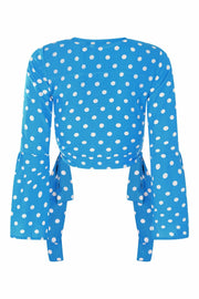 Pebble Polka dot Wrap Top - OOTO