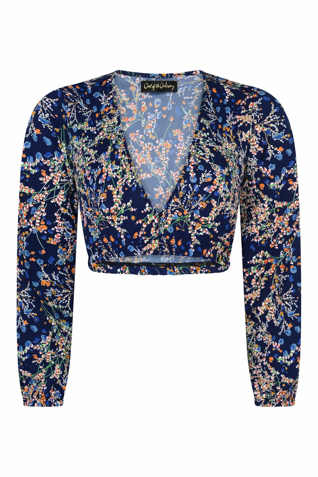 Selina Crop Blue Floral - OOTO