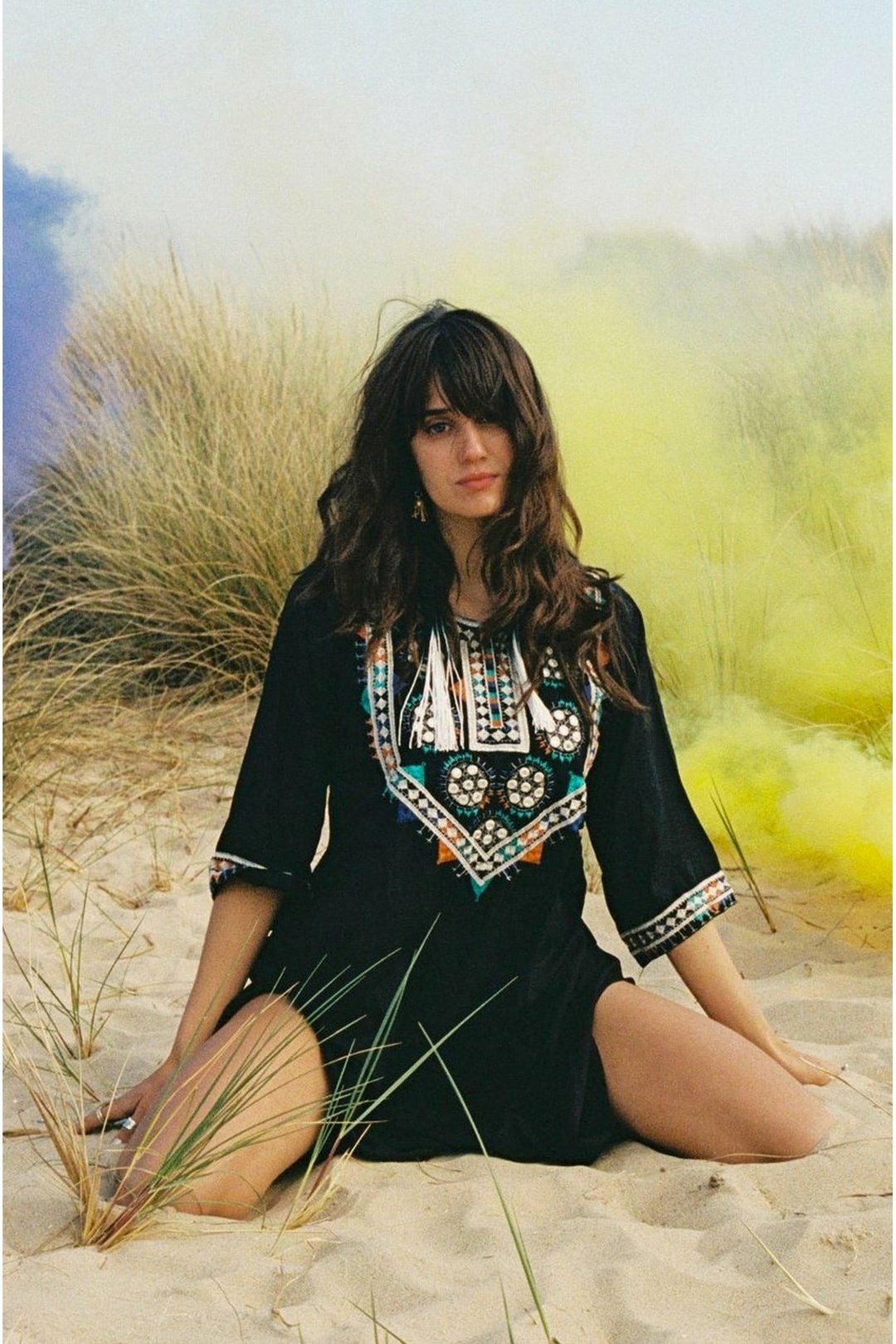 ZARAH embroidered dress - Black - OOTO