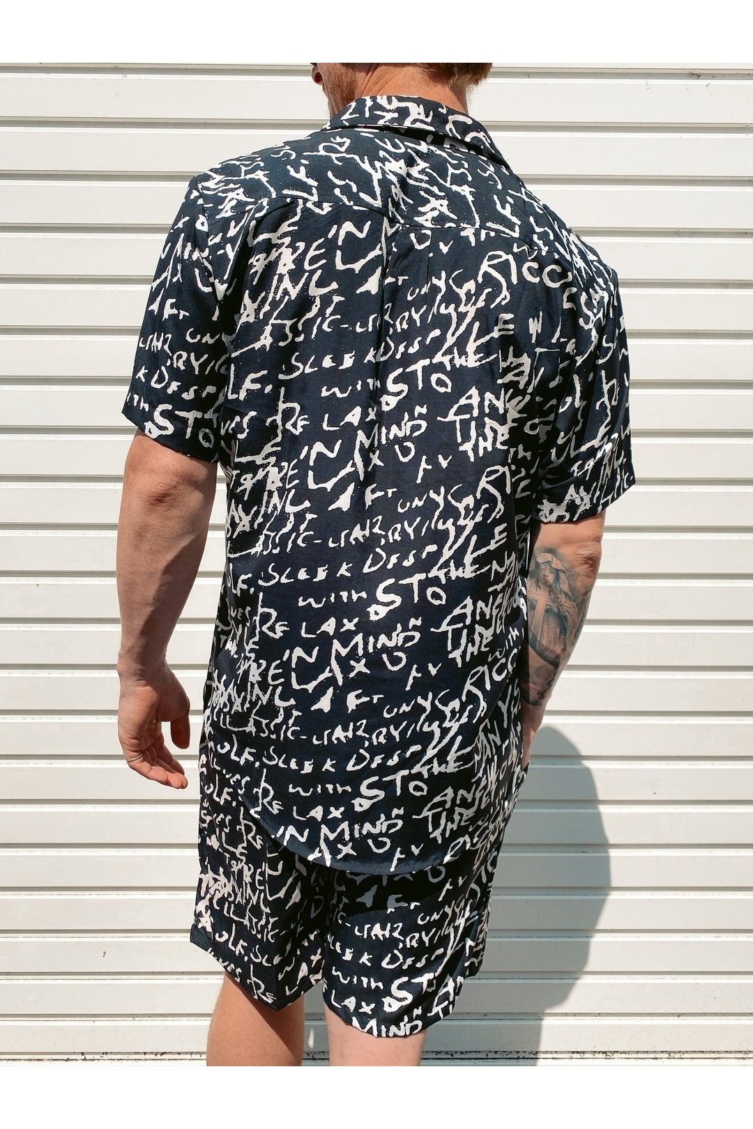 TEXT Print Mens Shorts
