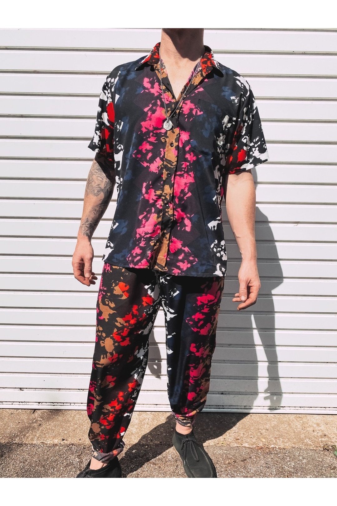 TIE DIE - Men's Multi-Coloured Patterned Summer Trousers