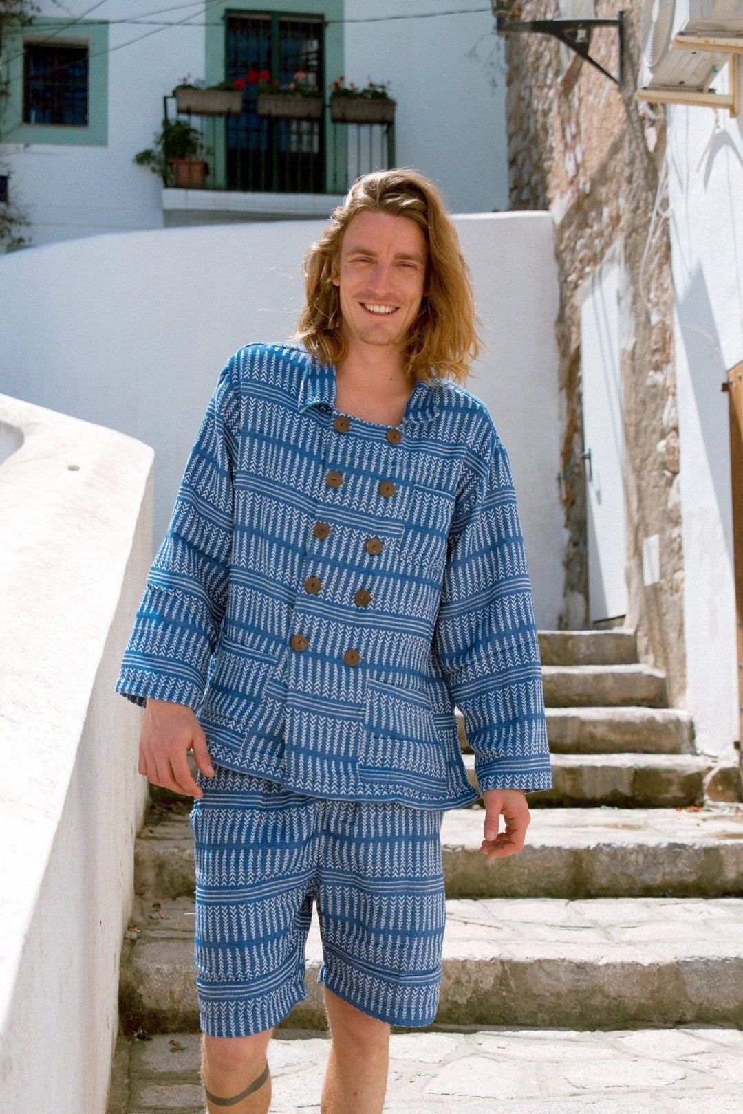BILLIE - Blue Mens Woven Jacket