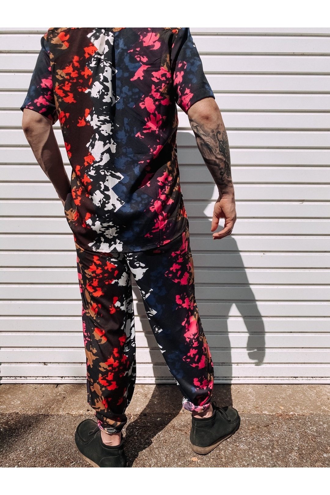 TIE DIE - Men's Multi-Coloured Patterned Summer Trousers