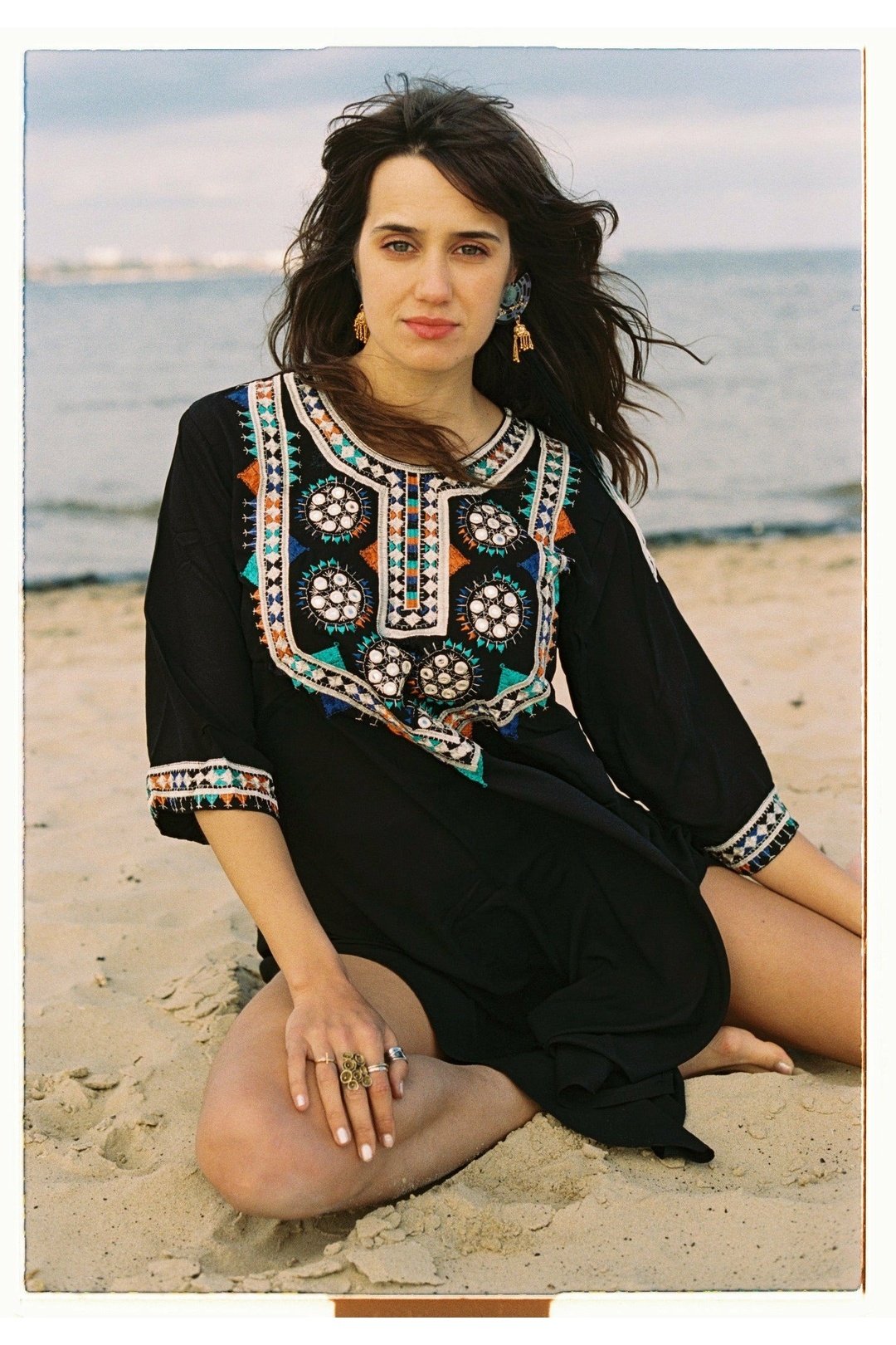 ZARAH embroidered dress - Black - OOTO