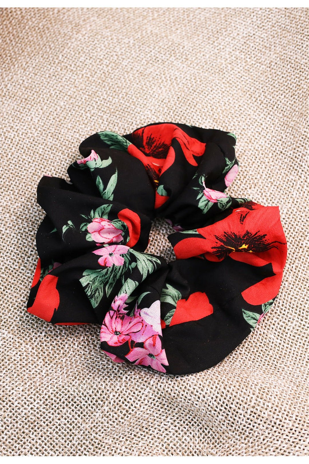 Mega scrunchie - Black Floral