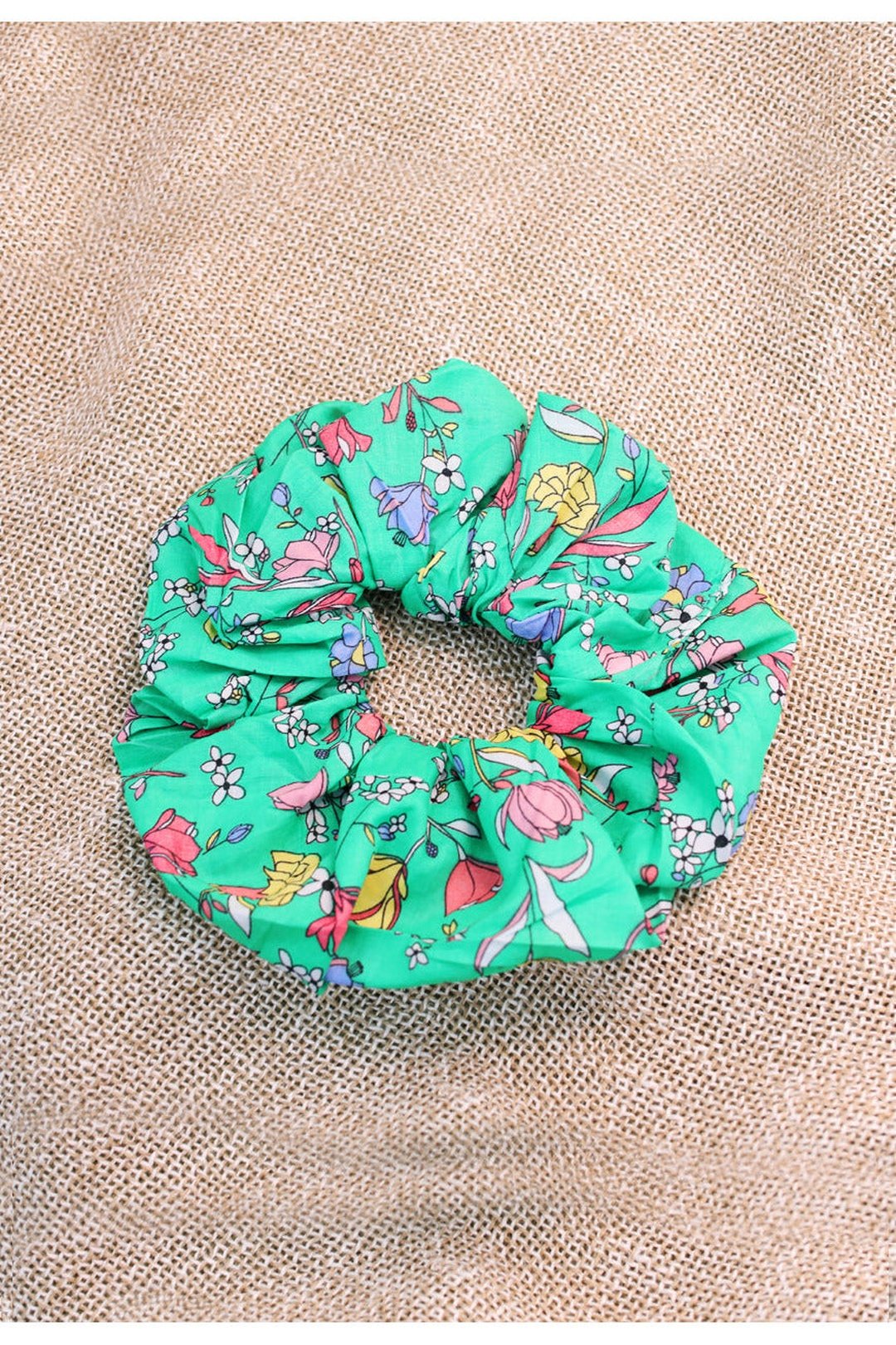 Mega scrunchie - Green Floral