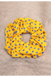 Mega scrunchie - Yellow polka dot